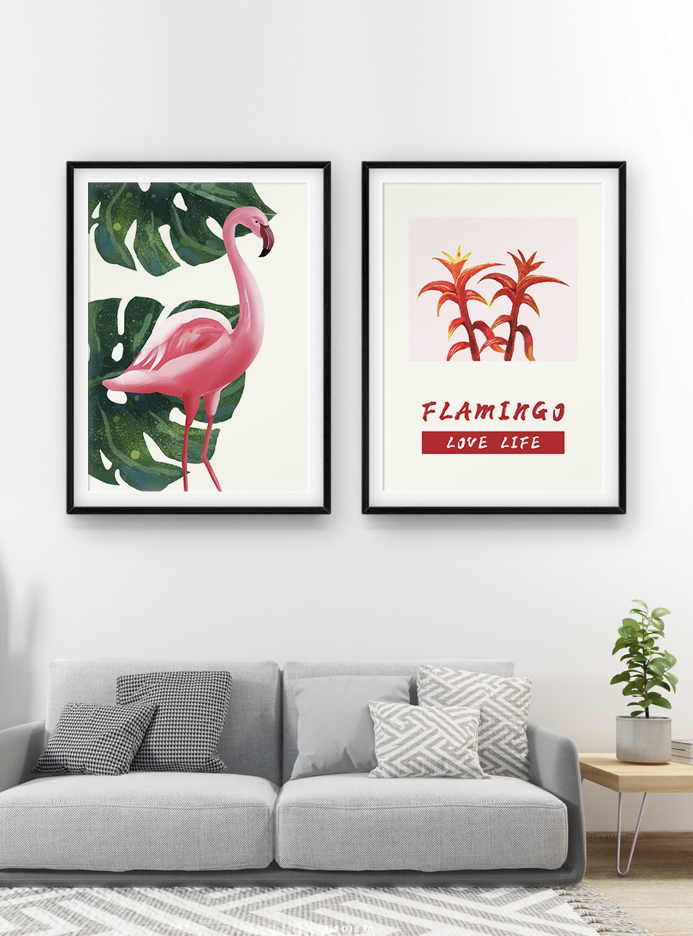 Hoa lá tranh vẽ CHL2-018-KG